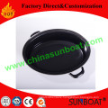 Heavy-Duty Enamel Oval Turkey Roaster with Rack